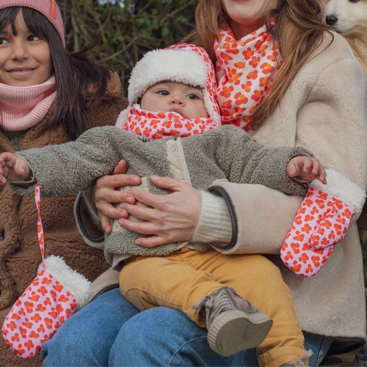 Moufles Imperméables Fleurs Léo | Enfant