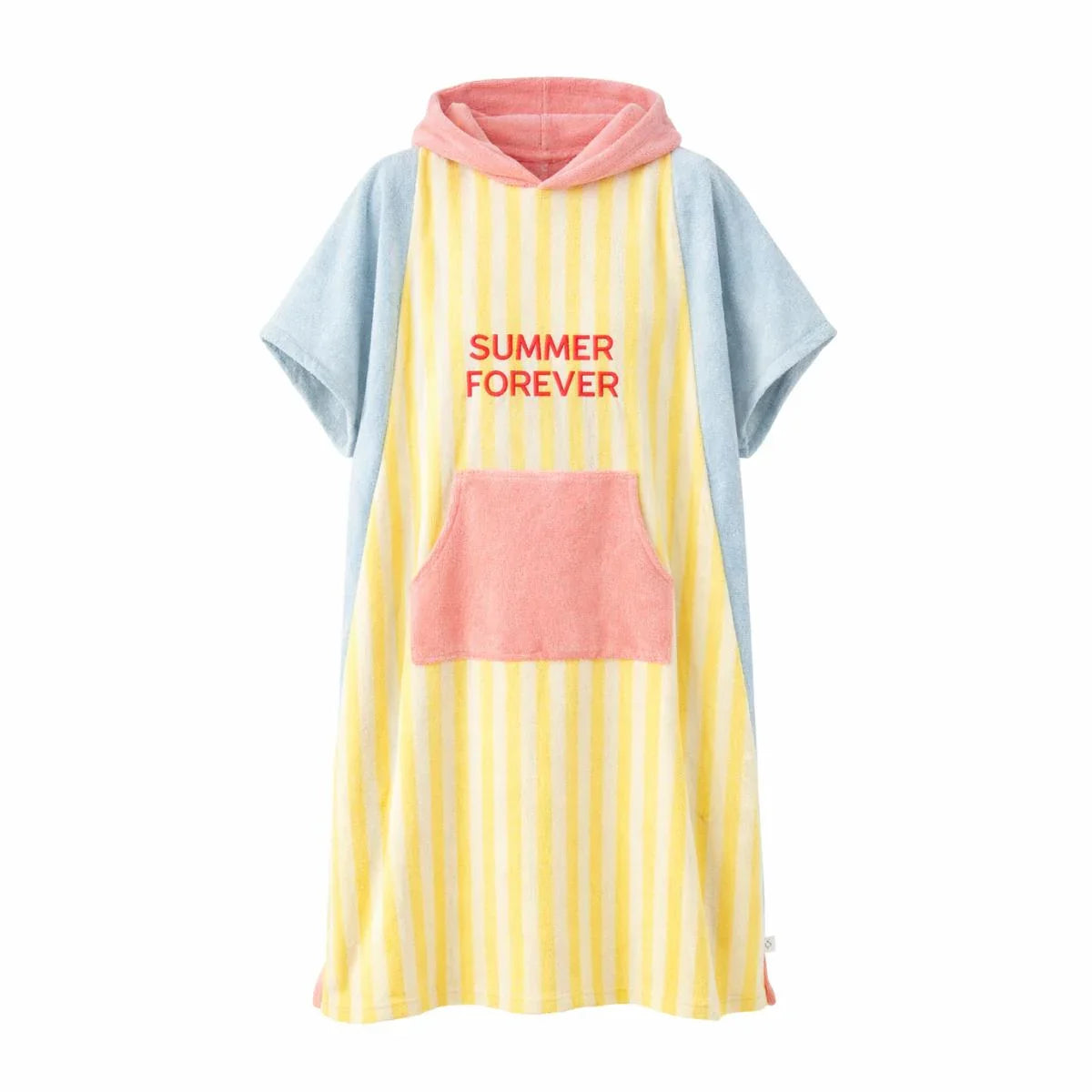 poncho-enfant-adulte-papa-maman-chamaye-assorti-parent-enfant-poncho-papa-fils-cadeau-fete-des-meres-serviette-mere-fille-cadeaux-maman-matchy-matchy-cadeau-original-famille-broderie-motif-summer-forever