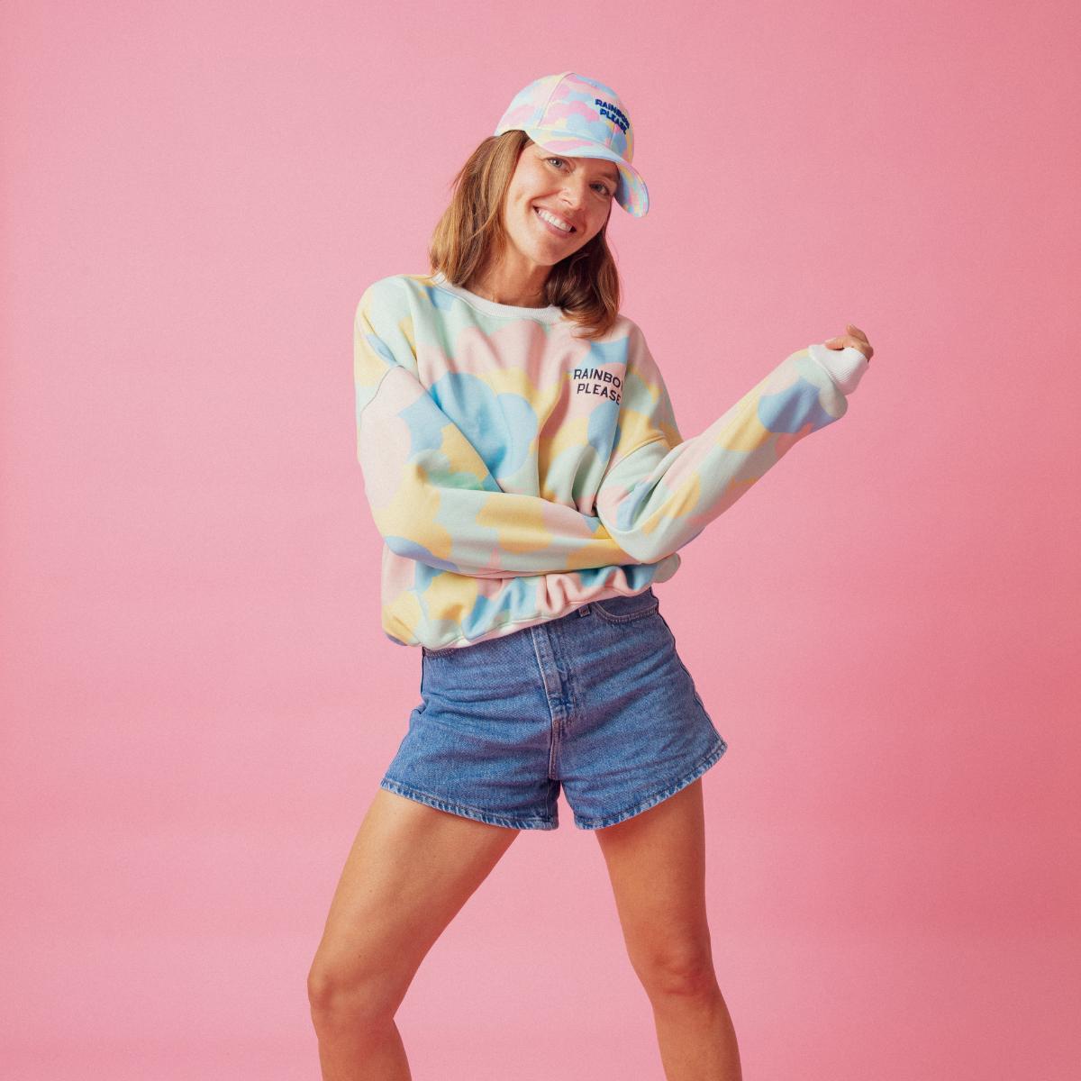 sweat-enfant-adulte-papa-maman-chamaye-assorti-parent-enfant-sac-papa-fils-cadeau-fete-des-meres-pull-mere-fille-cadeau-naissance-maman-matchy-matchy-cadeau-original-famille-broderie-motif-rainbow-please