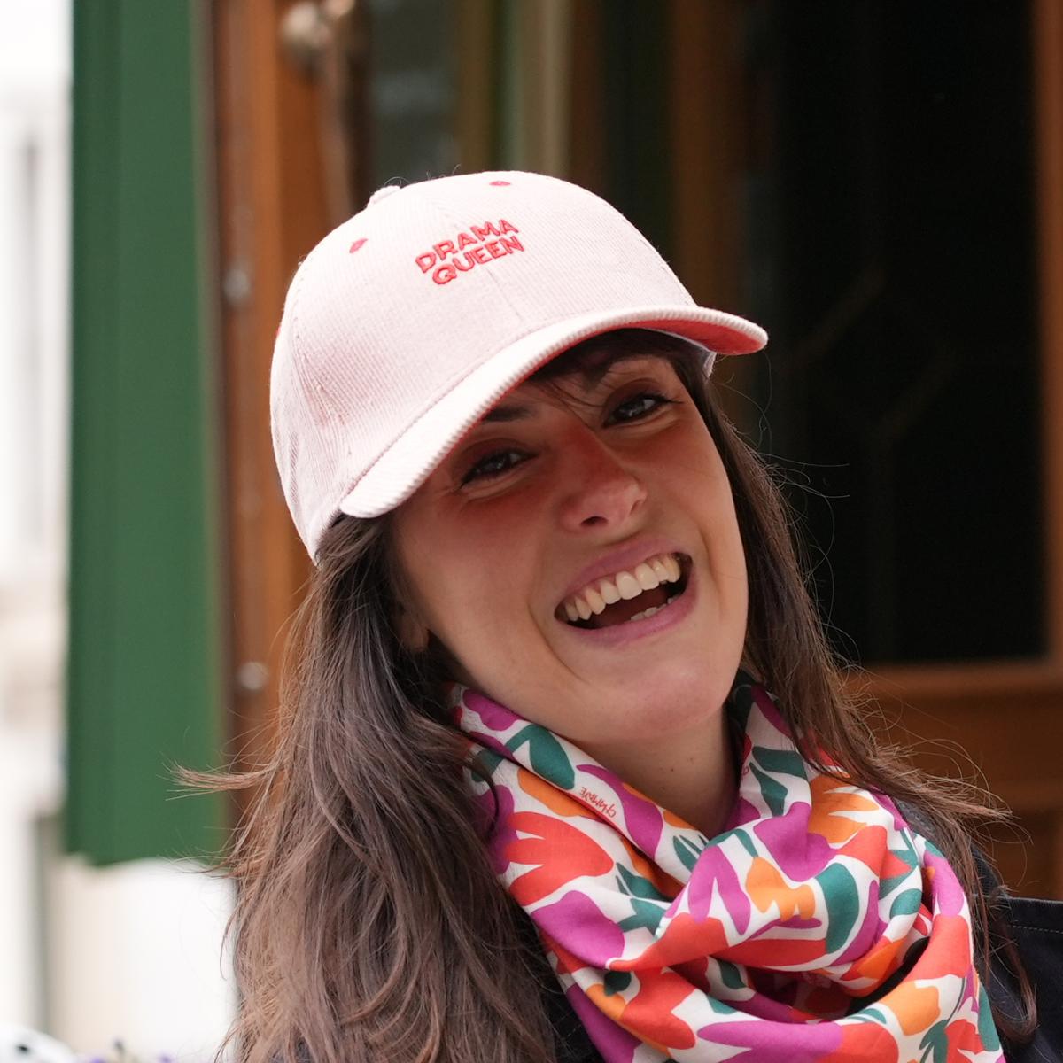 Casquette Velours Rose pâle Drama Queen | Adulte