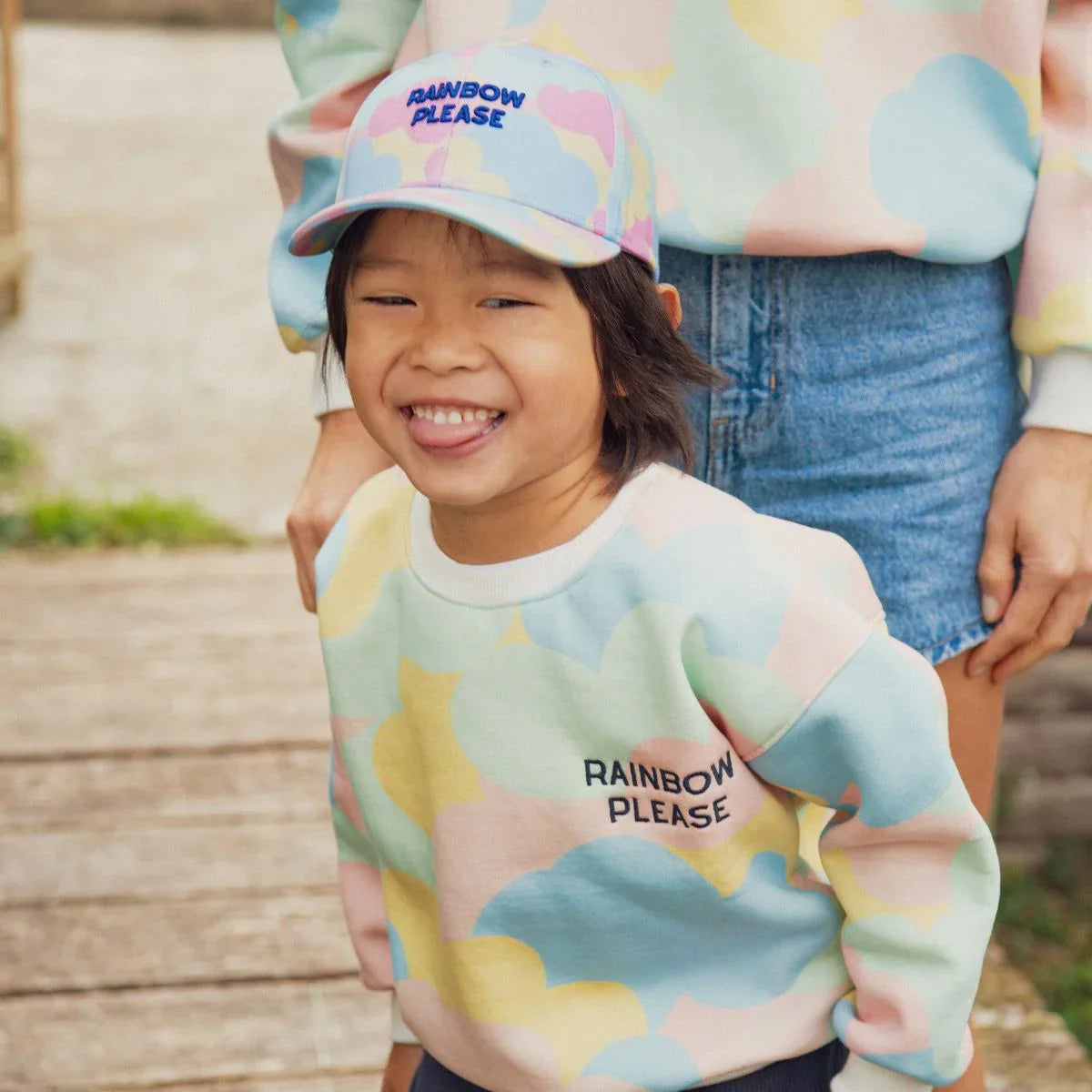 Rainbow Please Cap and Sweatshirt Set | Kids