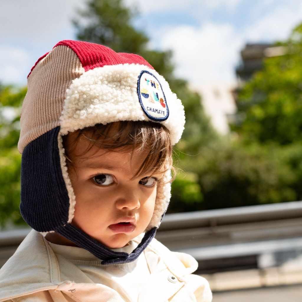 chapka-bebe-enfant-chamaye-protection-froid-hiver-bebe-enfant-ecusson-the-gang-chapka-moumoute-velours-cotele-cadeau-noel-enfant-mode-cadeau-famille-parent-enfant-pas-cher