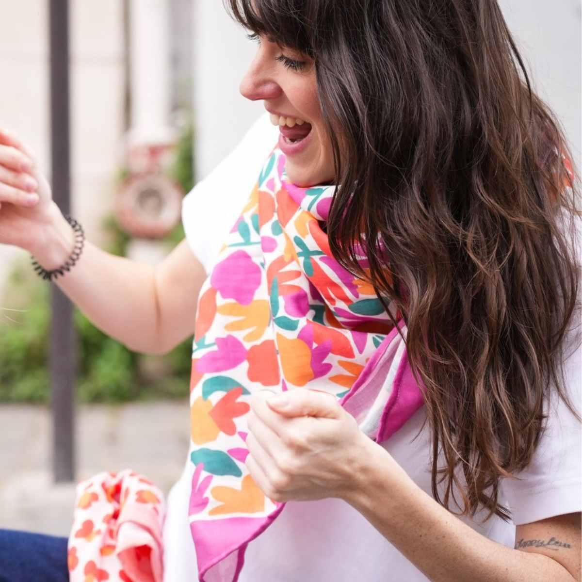 Garden Flower Scarf - Adult