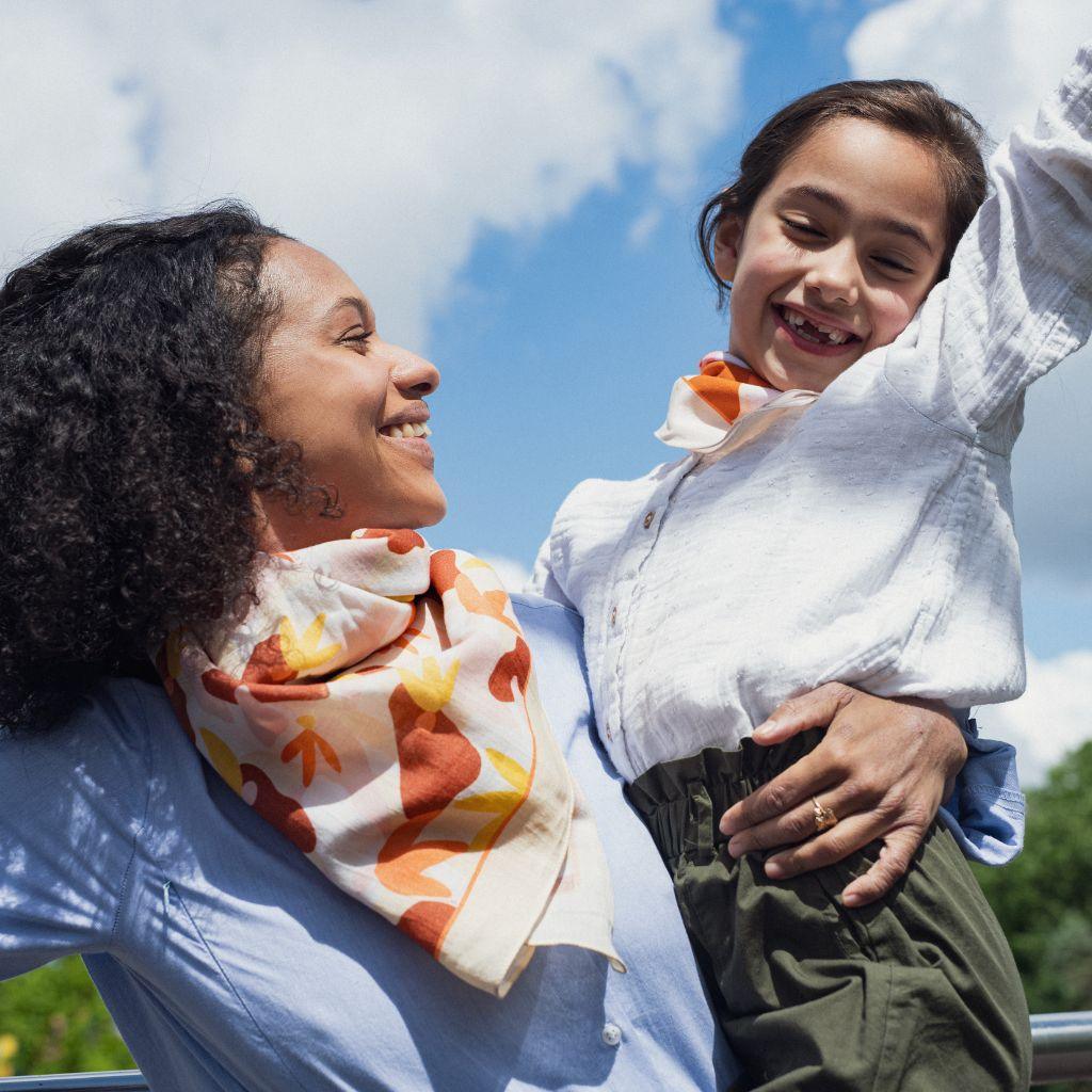 Duo Foulards | Flower Rose