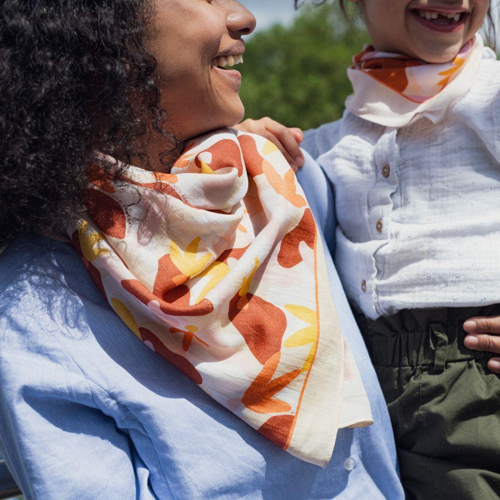 Duo Foulards | Flower Rose