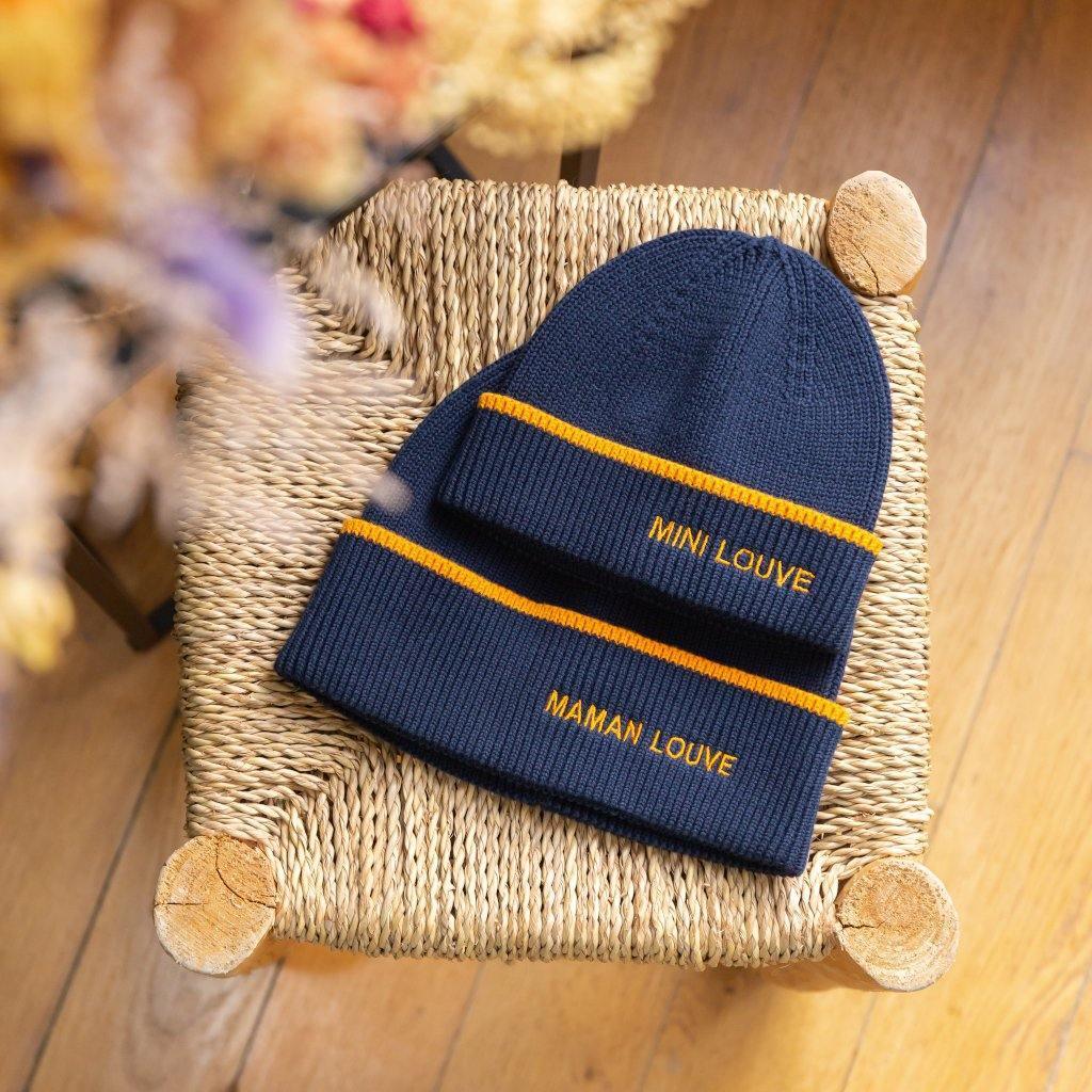 bonnet-bebe-enfant-chamaye-broderie-mini-louve-duo-parent-enfant-idee-cadeau-naissance-original-maman-papa-bebe