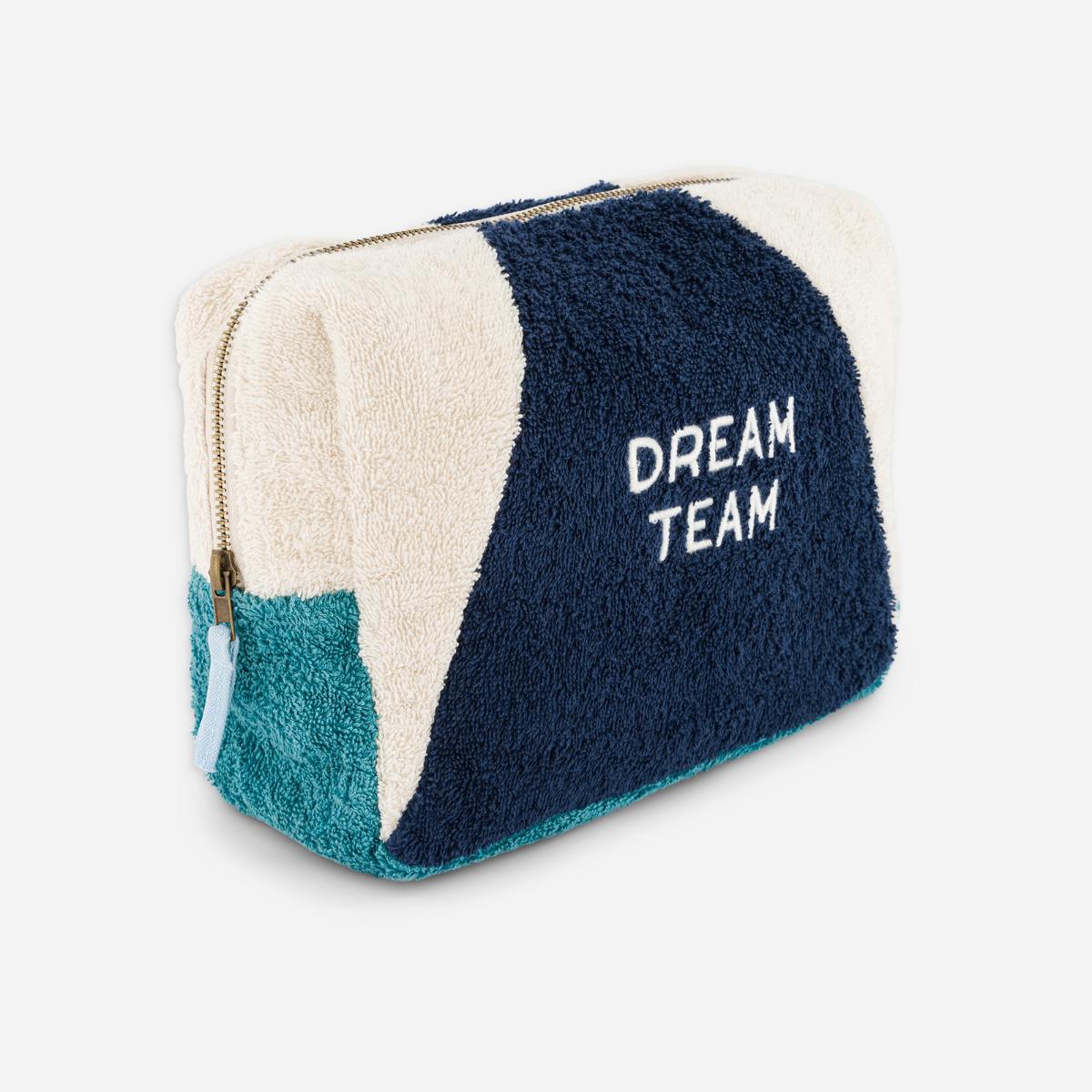 trousse-éponge-bebe-enfant-parent-chamaye-assorti-papa-maman-enfant-trousse-papa-fils-cadeau-naissance-maman-bebe-cadeau-original-famille-trousse-personnalisable-broderie-dreamteam