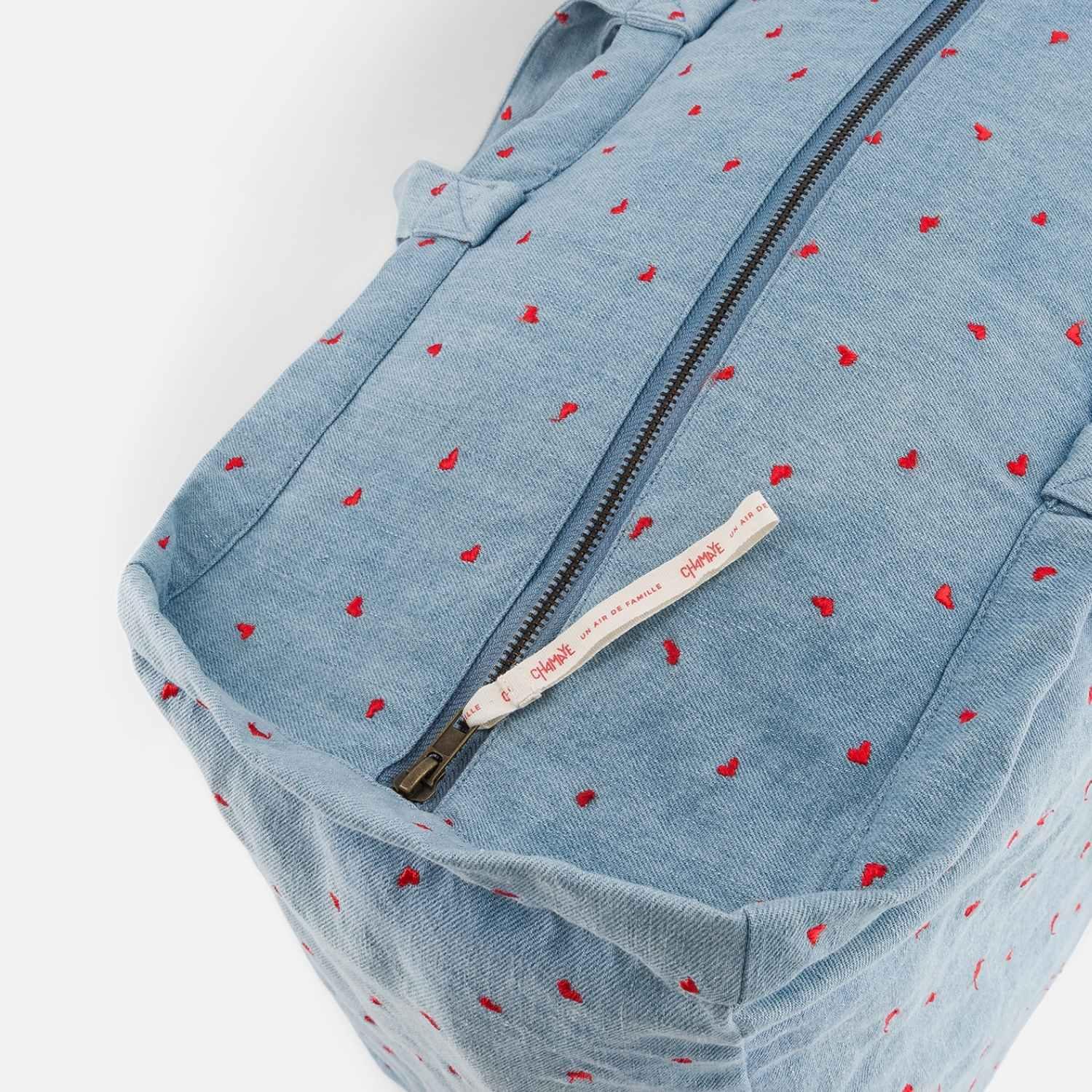 sac-cabas-parent-maman-maxi-cabas-gouter-plage-maman-mixte-cadeau-été-maman-papa-cadeau-anniversaire-fête-de-mères-matchy-matchy-cadeau-famille-cadeau-pere-fils-original-cadeau-mere-fille-pratique-matchy-matchy-cadeaux-noel-famille-marque-francaise-coeurs-motif-boom-badaboom