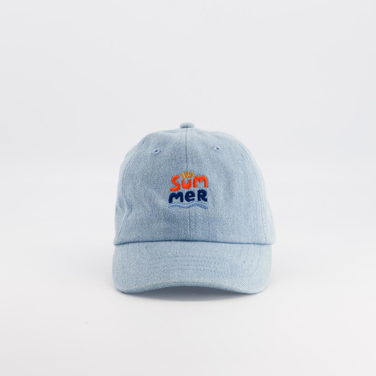 casquette-summer-denim-bebe-enfant-parent-chamaye-assorti-papa-maman-enfant-cabas-papa-fils-cadeau-naissance-maman-bebe-cadeau-original-famille-casquette-denim-personnalisable-broderie