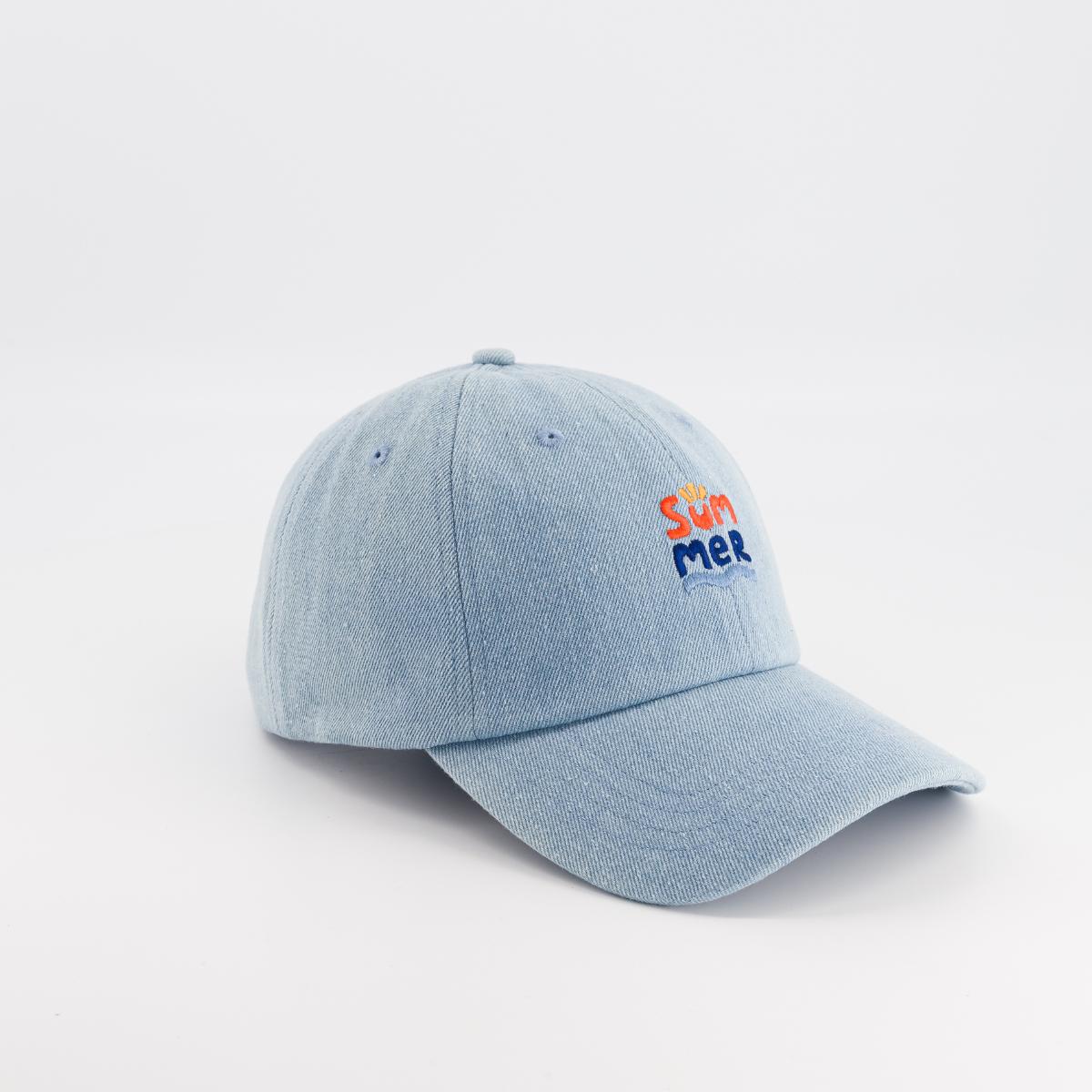 casquette-summer-denim-bebe-enfant-parent-chamaye-assorti-papa-maman-enfant-cabas-papa-fils-cadeau-naissance-maman-bebe-cadeau-original-famille-casquette-denim-personnalisable-broderie