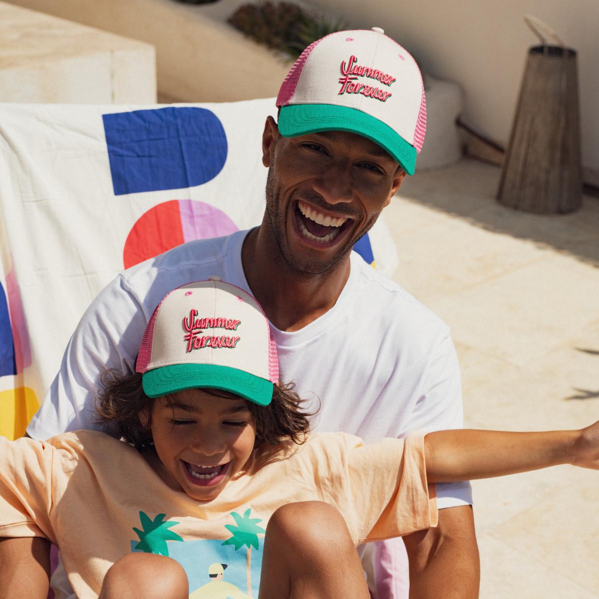 casquette-summer-forever-bebe-enfant-parent-chamaye-assorti-papa-maman-enfant-casquette-papa-fils-cadeau-naissance-maman-bebe-cadeau-original-famille-casquette-personnalisable-broderie