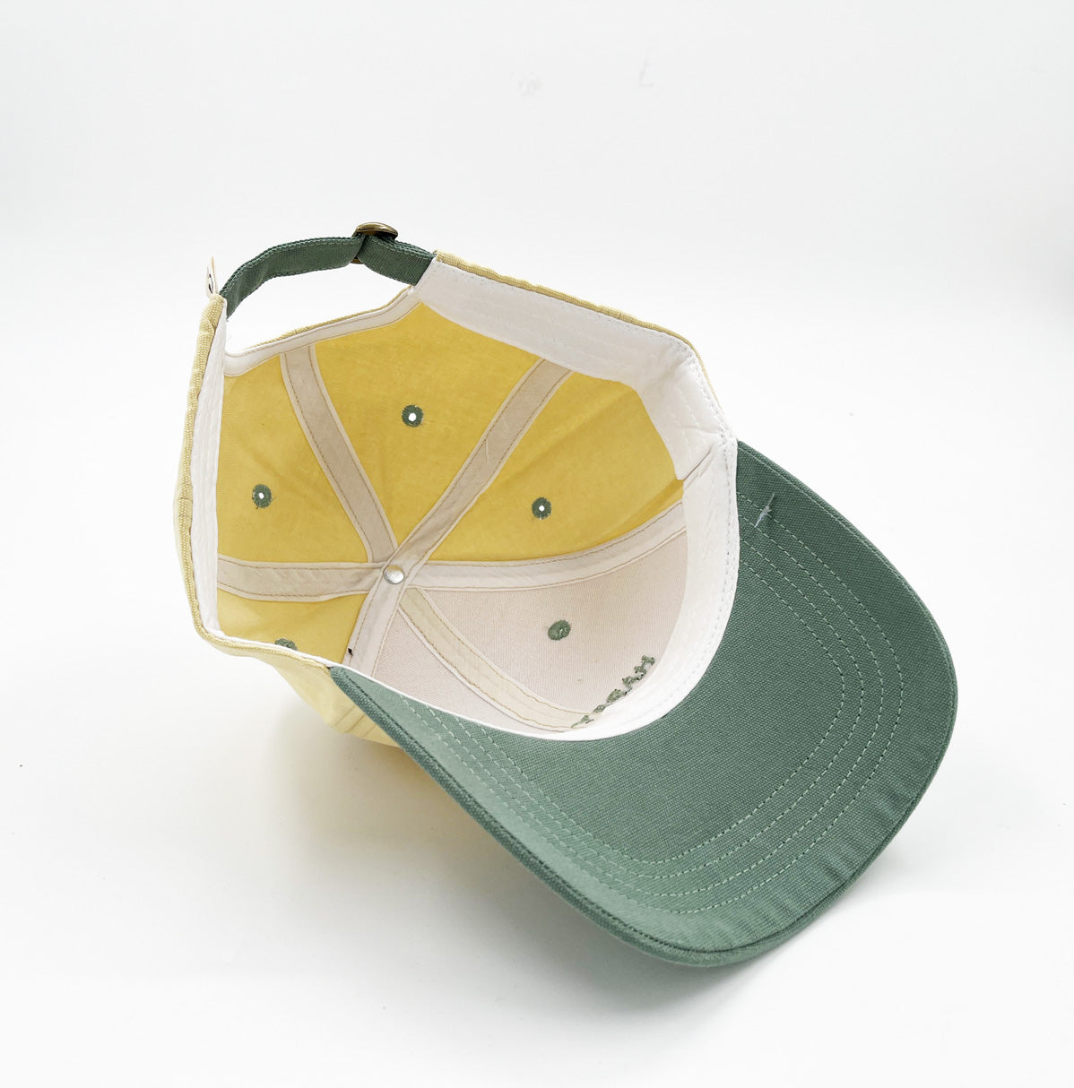 Casquette Happy Dad, Happy Mum jaune et sauge | Adulte