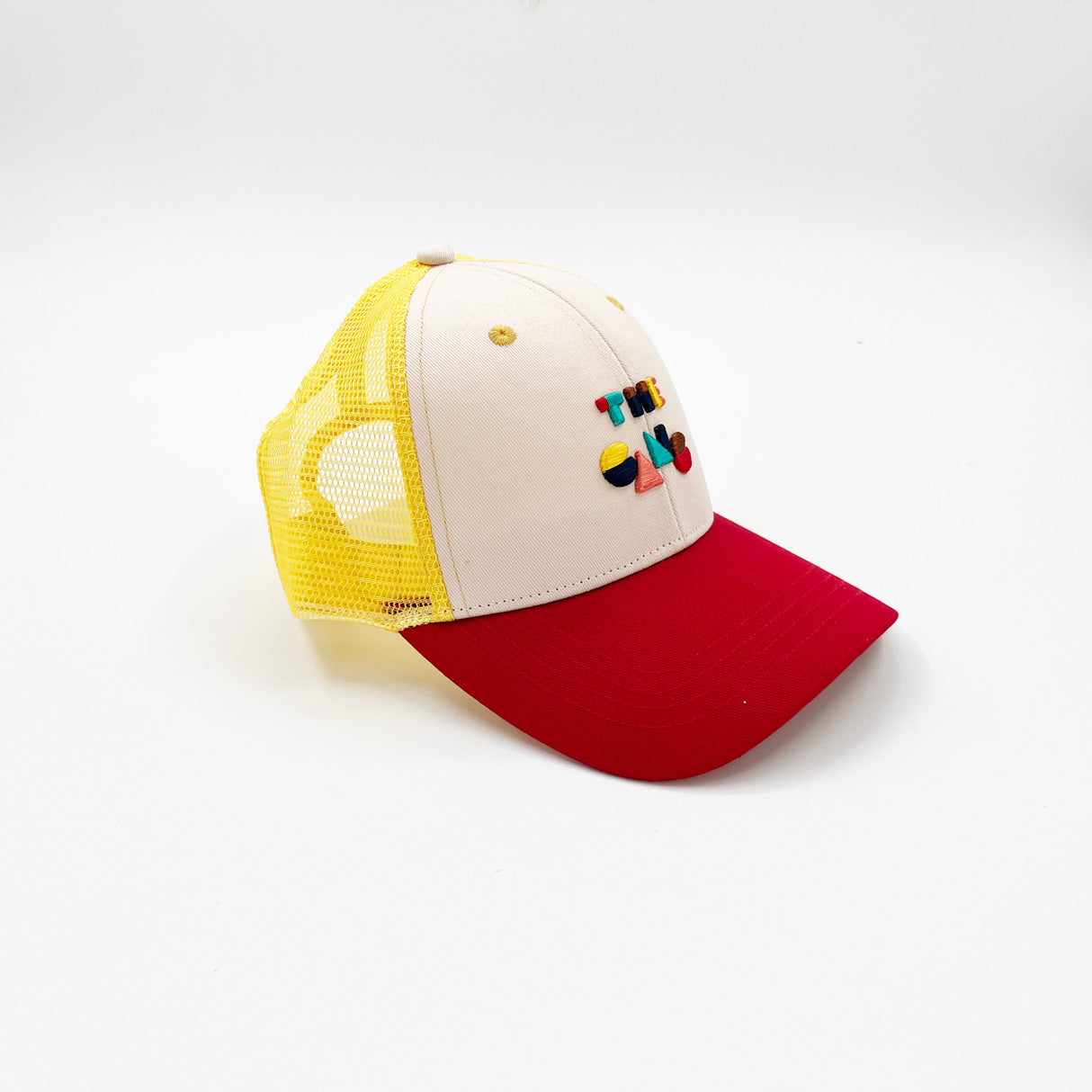 Casquette The Gang filet jaune visière rouge | Enfant ou Adulte