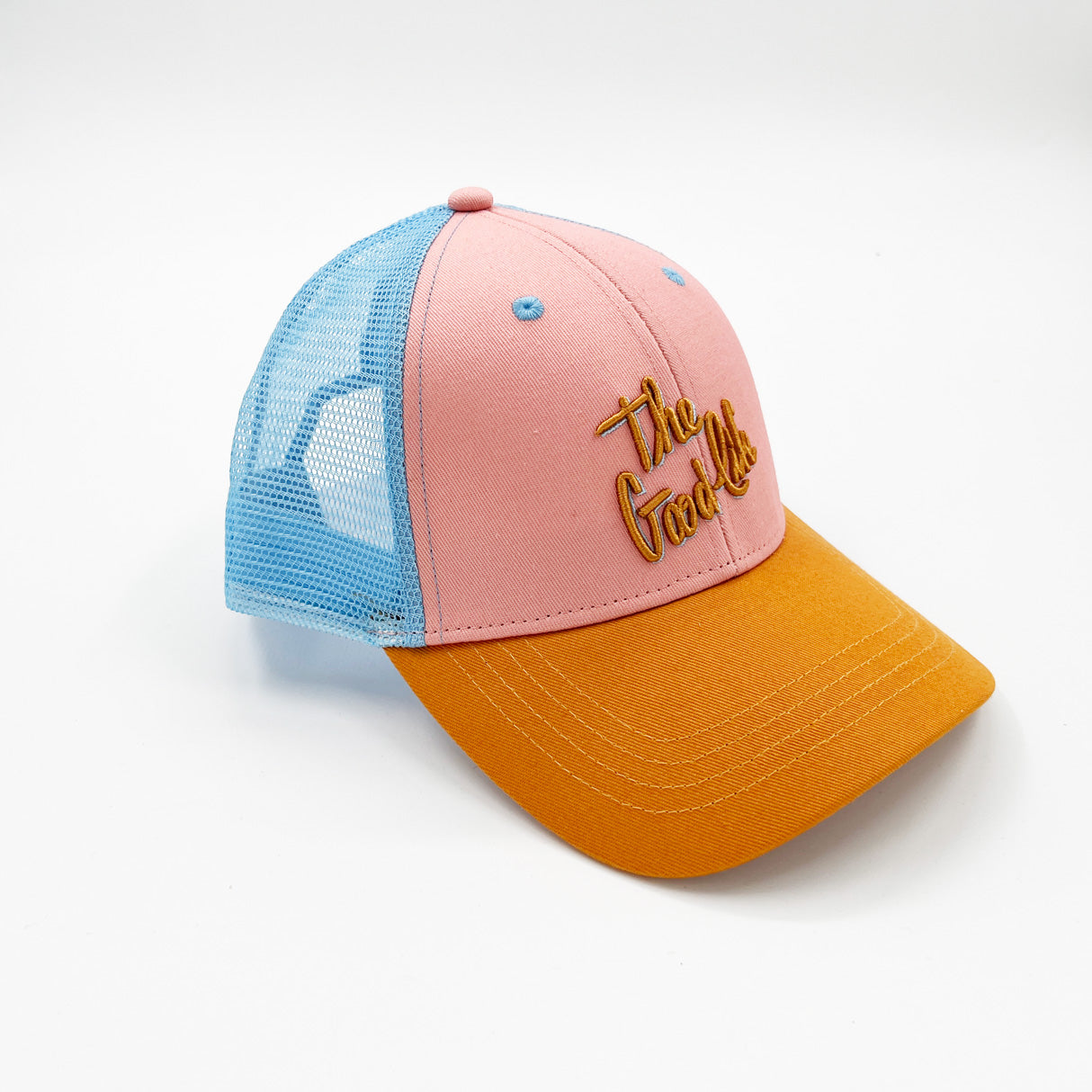 Casquette The Good Life moutarde, rose et bleu | Enfant ou Adulte