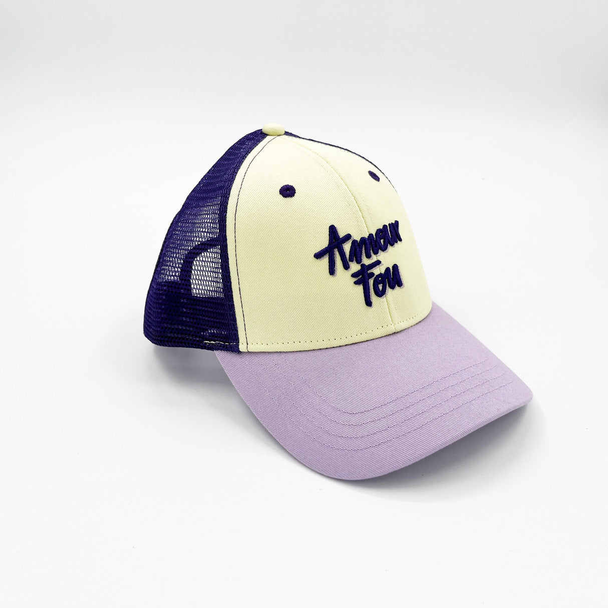 Casquette Amour Fou violet jaune | Enfant ou Adulte