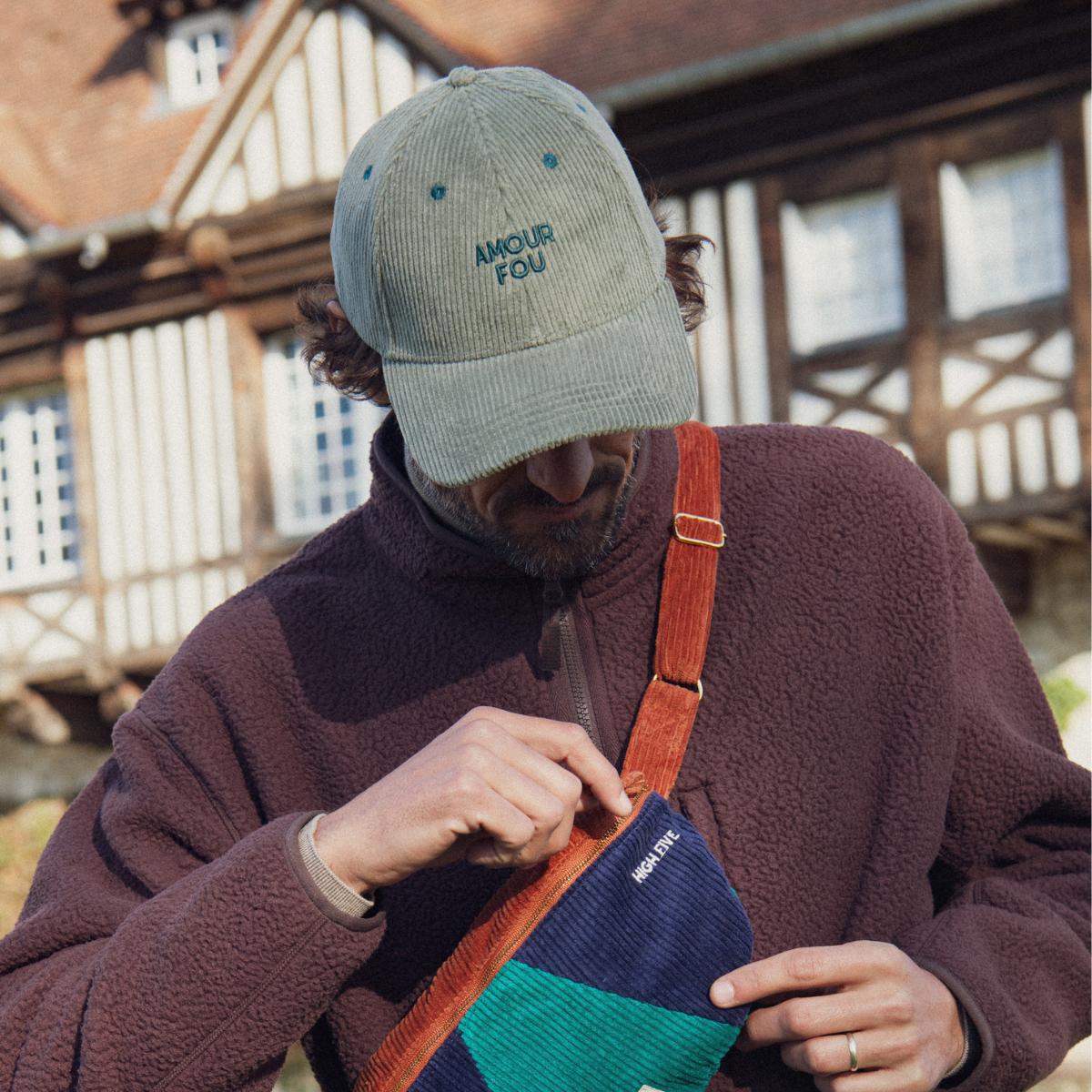 Casquette Velours Vert Amour Fou | Adulte