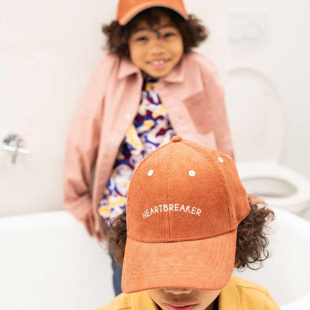 Casquette Heartbreaker velours caramel | Enfant ou Adulte