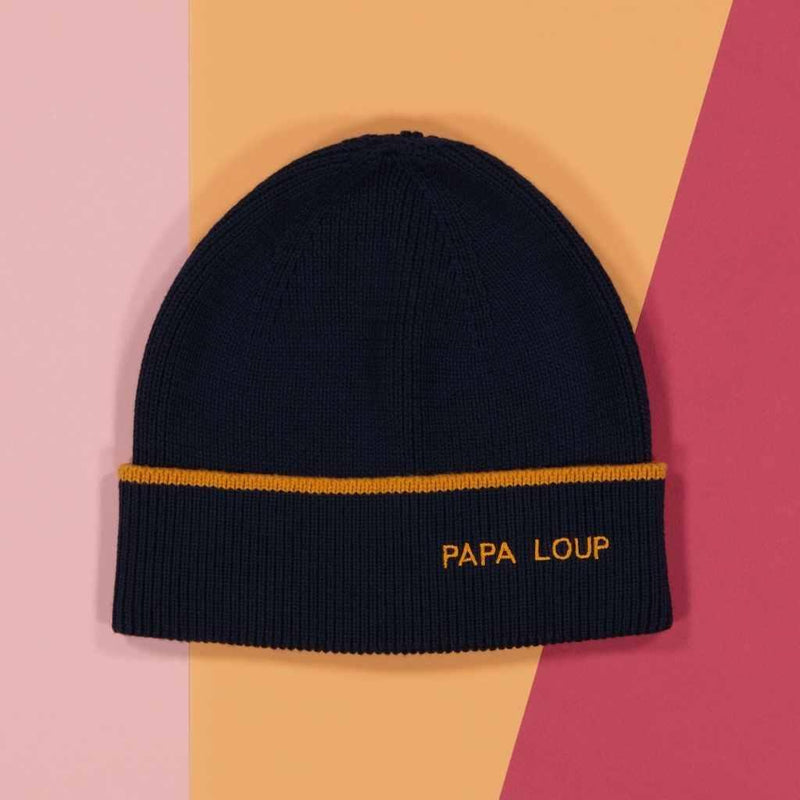 bonnet-bebe-enfant-papa-maman-chamaye-assorti-parent-enfant-bonnet-papa-fils-cadeau-fete-des-peres-bonnet-mere-fille-cadeau-naissance-maman-bebe-matchy-matchy-cadeau-original-famille-broderie-papa-loup